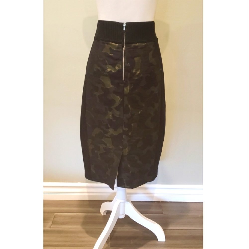Anthropologie Maeve Jacquard Camouflage Skirt Size 4 - Picture 6 of 6